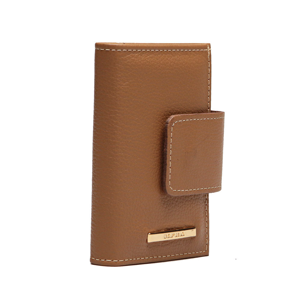 Carteira Feminina Pequena Couro Caramelo Isis