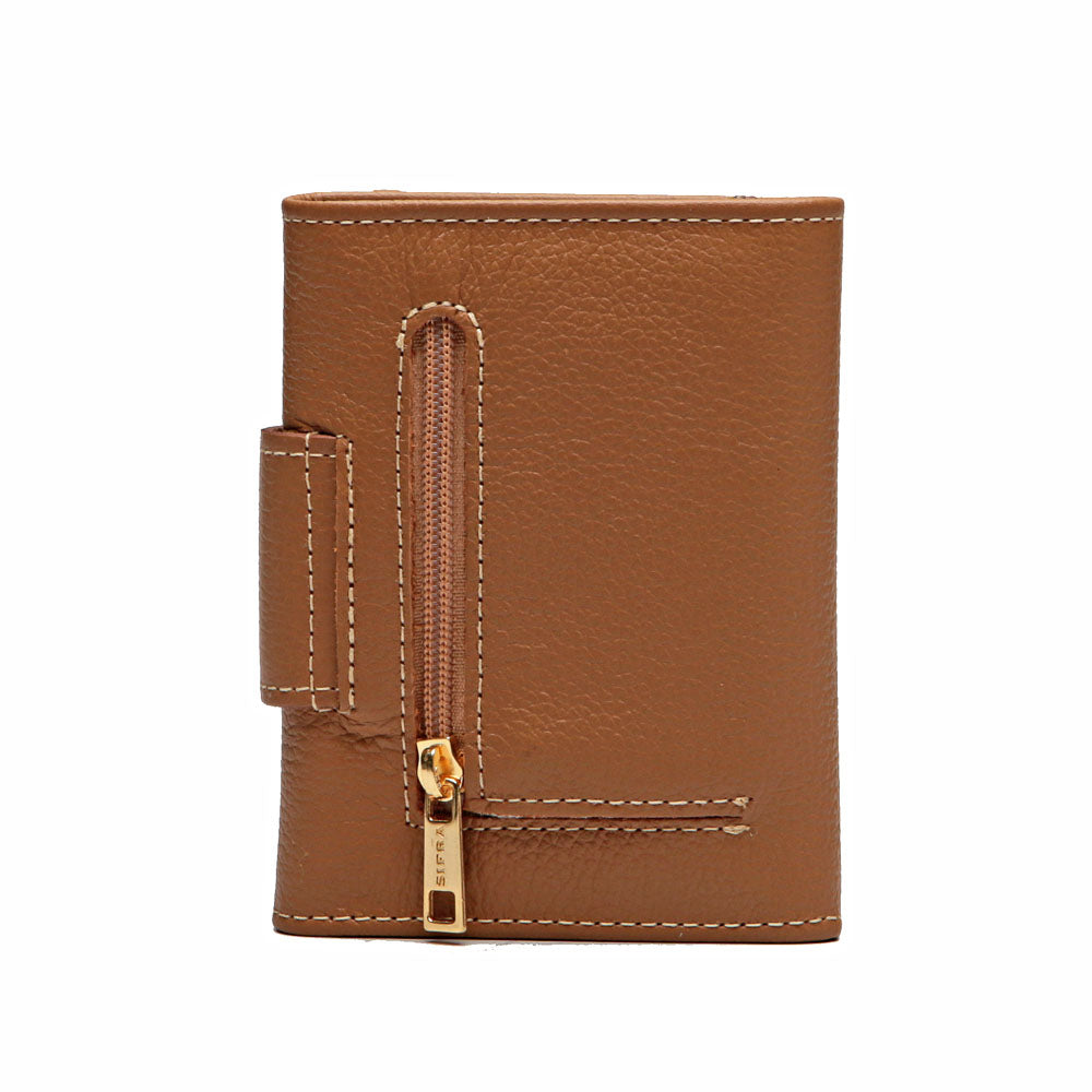 Carteira Feminina Pequena Couro Caramelo Isis