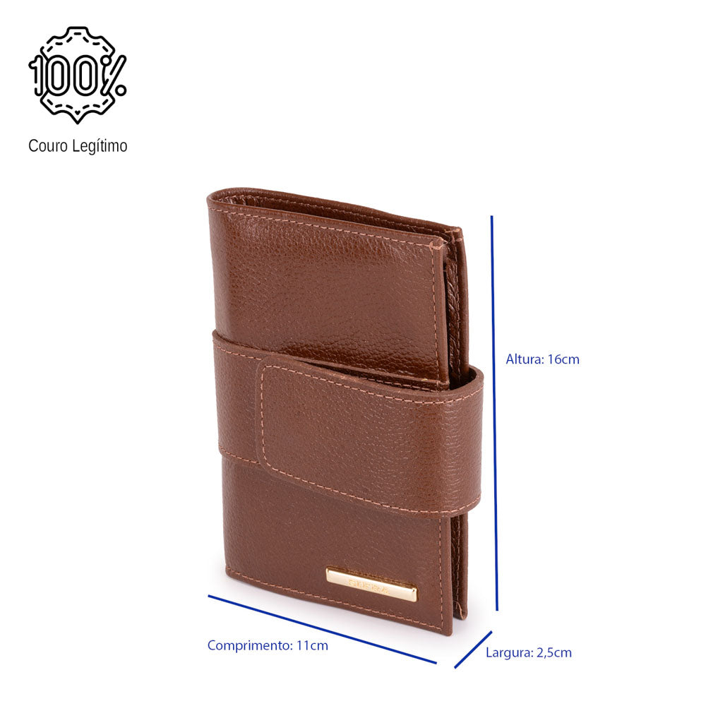 Carteira Feminina Pequena Couro Marrom Chocolate Liz