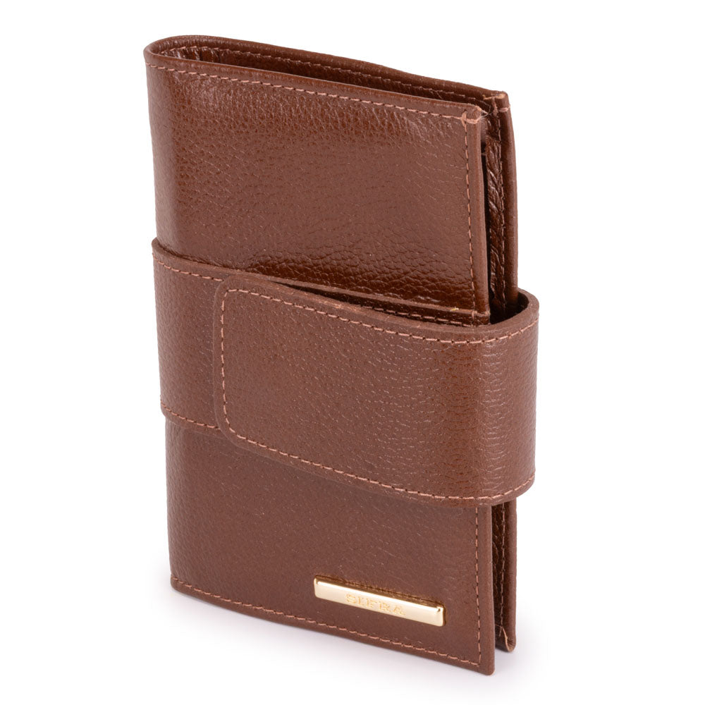 Carteira Feminina Pequena Couro Marrom Chocolate Liz