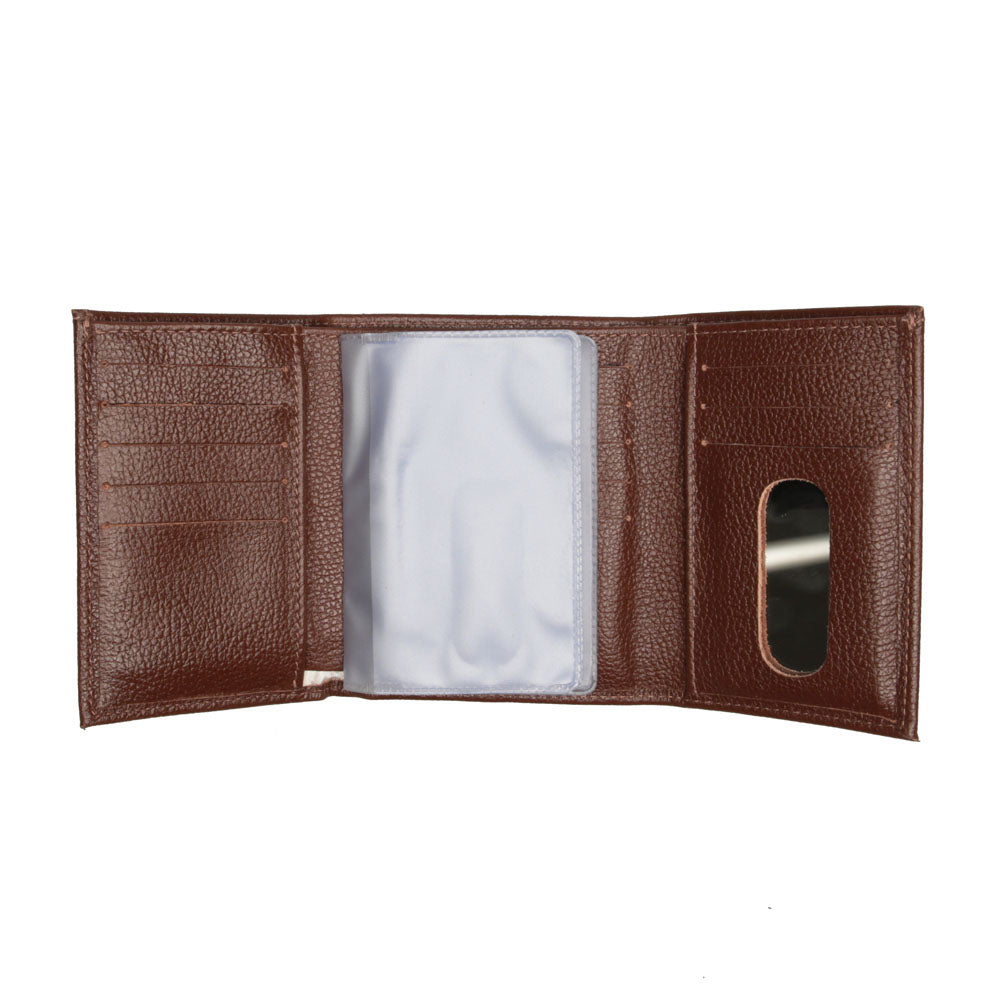 Carteira Feminina Pequena Couro Marrom Isis