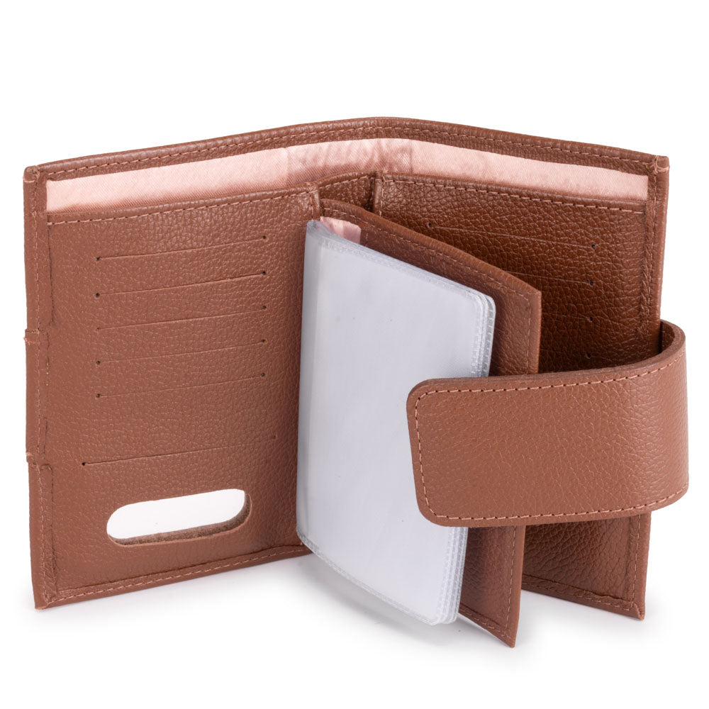 Carteira Feminina Pequena Couro Marrom Liz