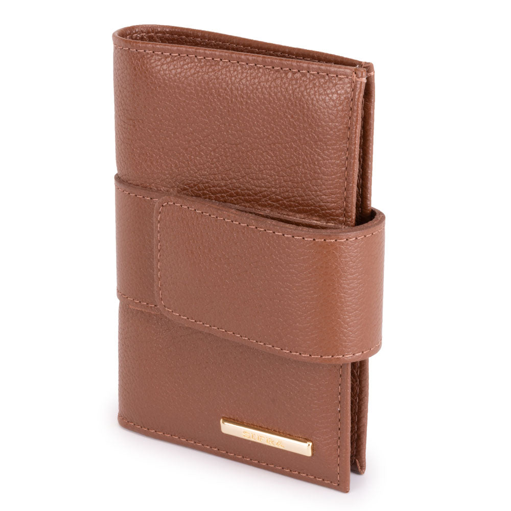 Carteira Feminina Pequena Couro Marrom Liz