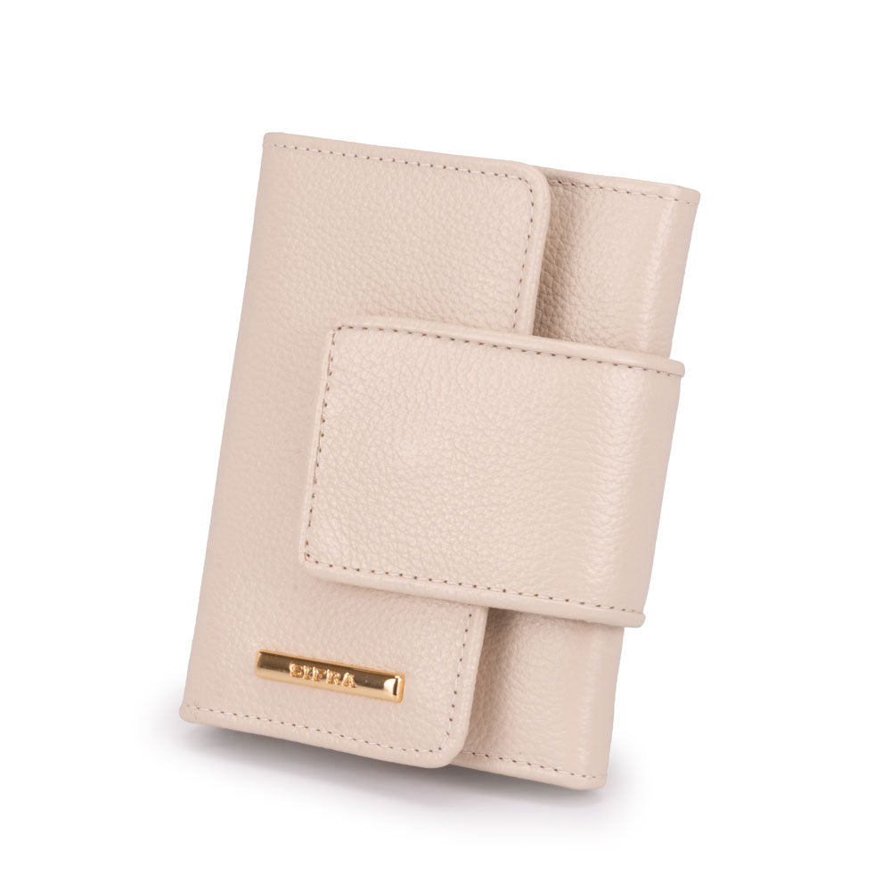 Carteira Feminina Pequena Couro Off White Elizabeth