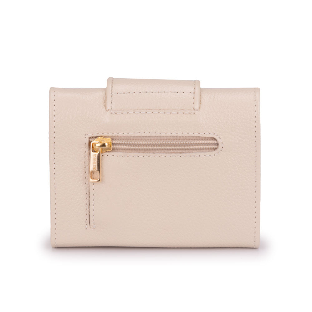 Carteira Feminina Pequena Couro Off White Elizabeth