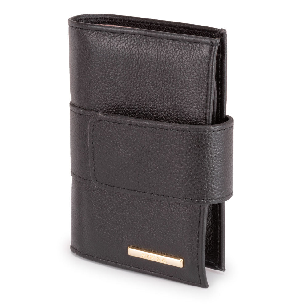 Carteira Feminina Pequena Couro Preta Liz