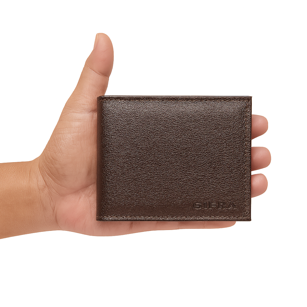 Carteira Masculina Grande Porta Cheques Couro Marrom