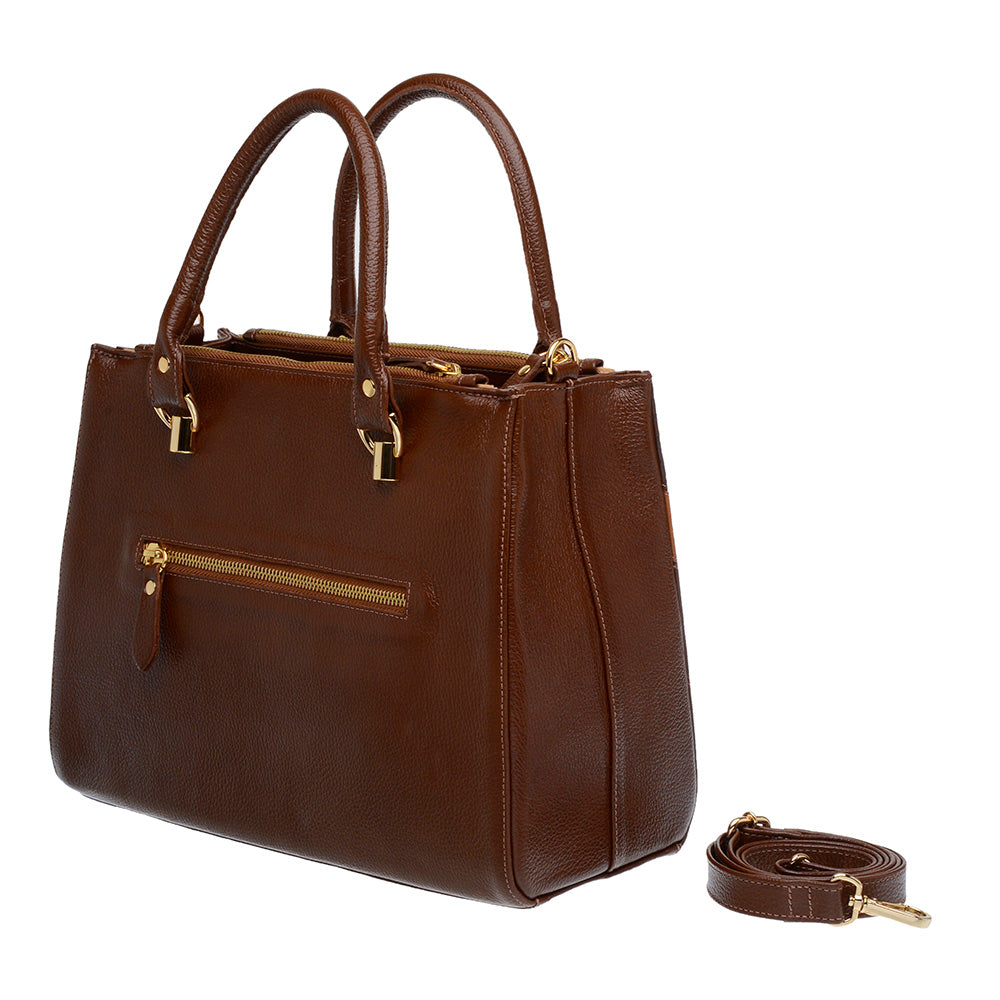 Bolsa Tote Couro Marrom Média Classic Marisa