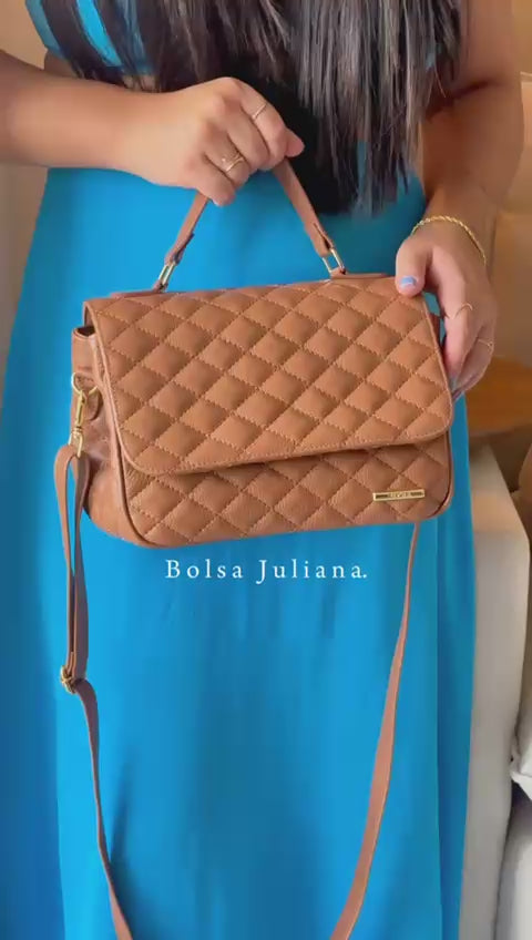 Bolsa Tiracolo Média Couro Caramelo Juliana