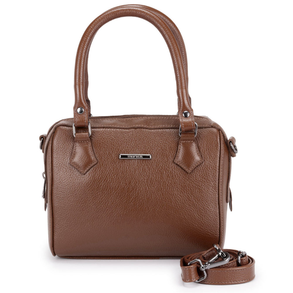 Bolsa Mão Pequena Couro Marrom Milão