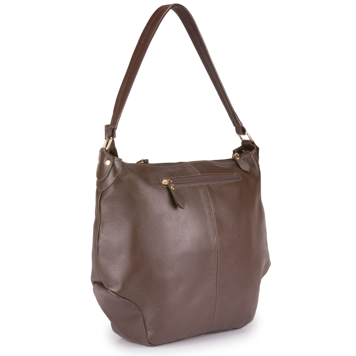 Bolsa Saco Feminina Couro Marrom Alana
