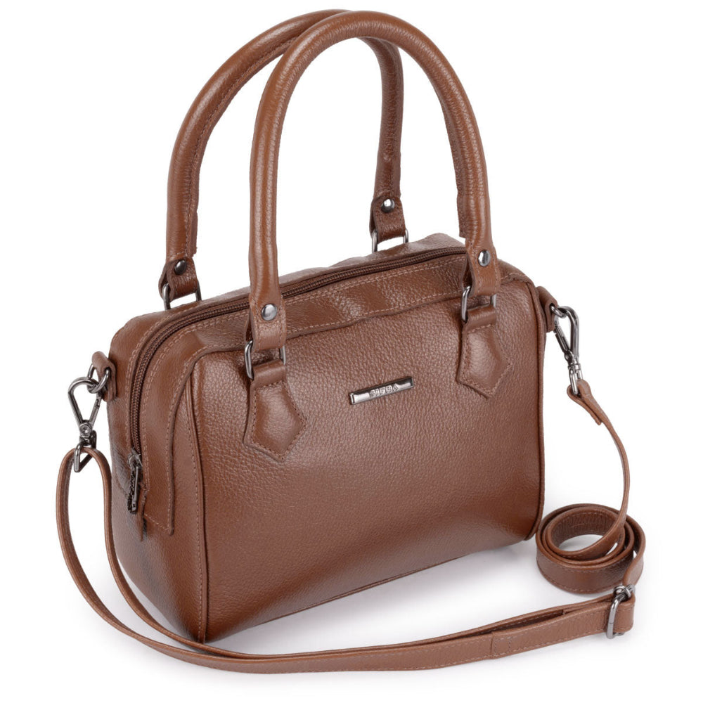 Bolsa Mão Pequena Couro Marrom Milão
