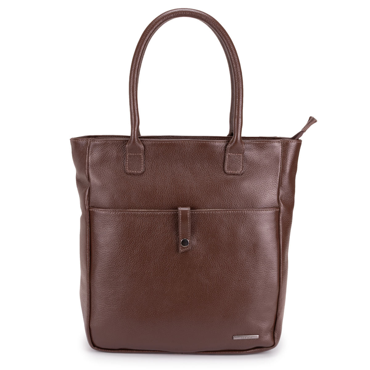 Bolsa Sacola Couro Marrom Luci