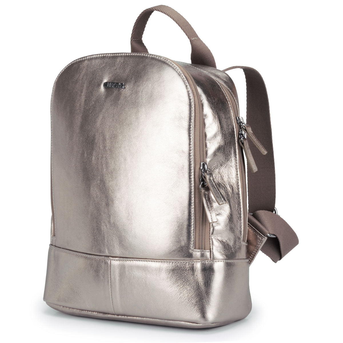 Mochila Feminina Ouro Velho Ônix De Couro Média Amy