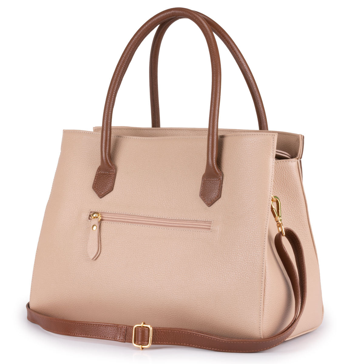 Bolsa Estruturada de Ombro Couro Rose Flavia