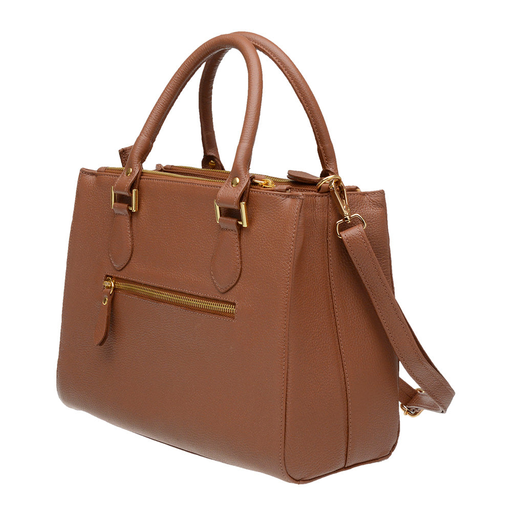 Bolsa Transversal Tote Matelasse Couro Marrom Média Marisa