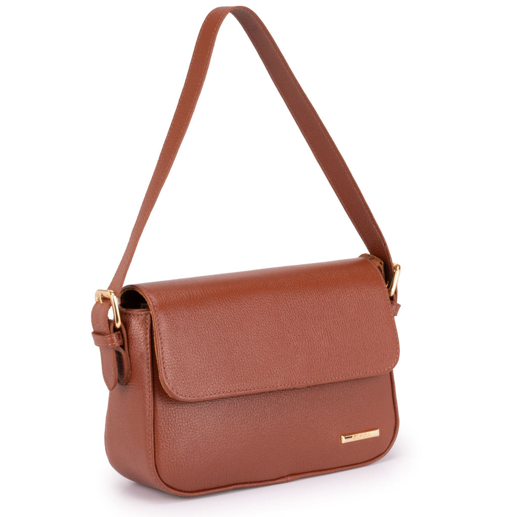 Bolsa Ombro  Média Couro Terracota Ibiza