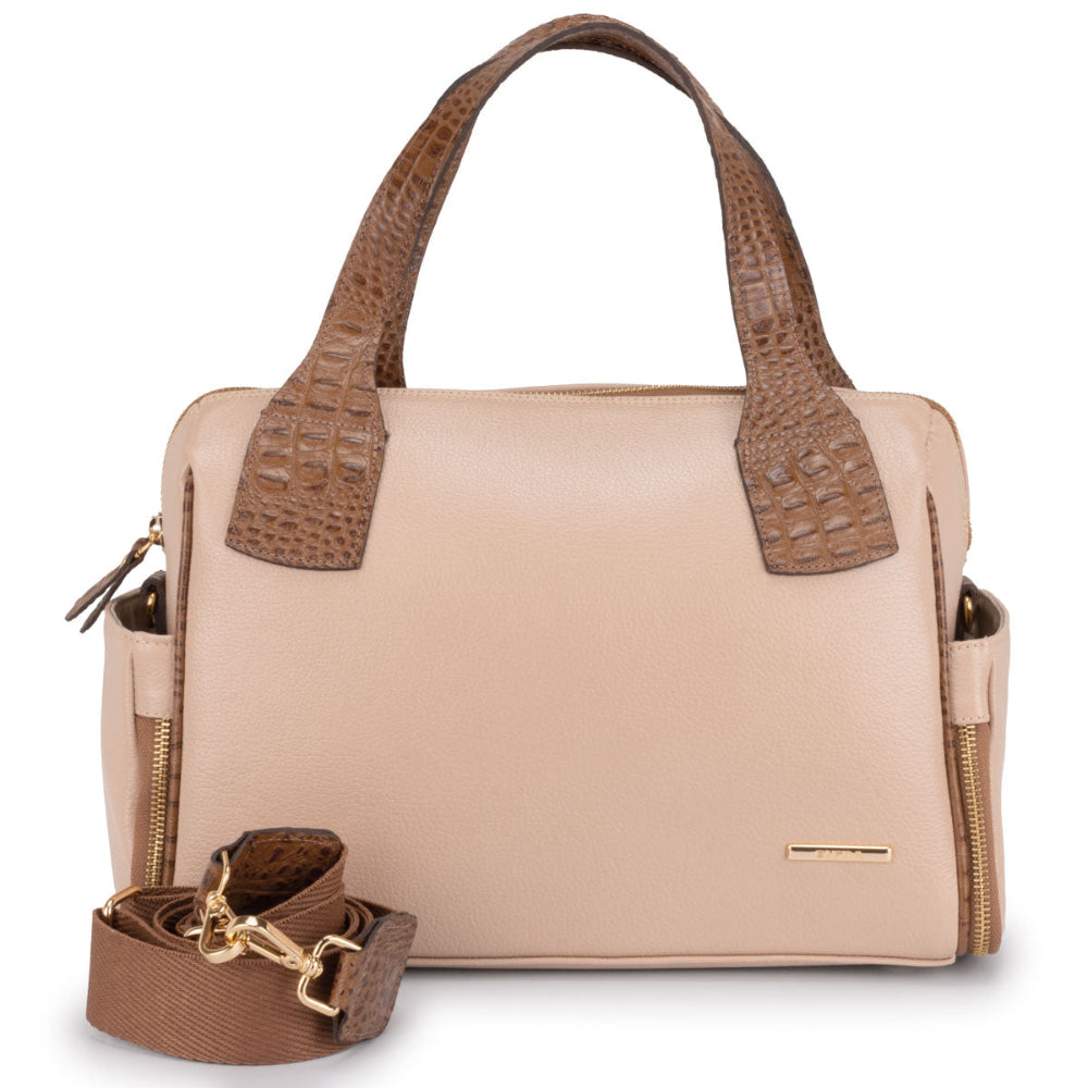 Bolsa Feminina Estruturada Couro Rose Mony