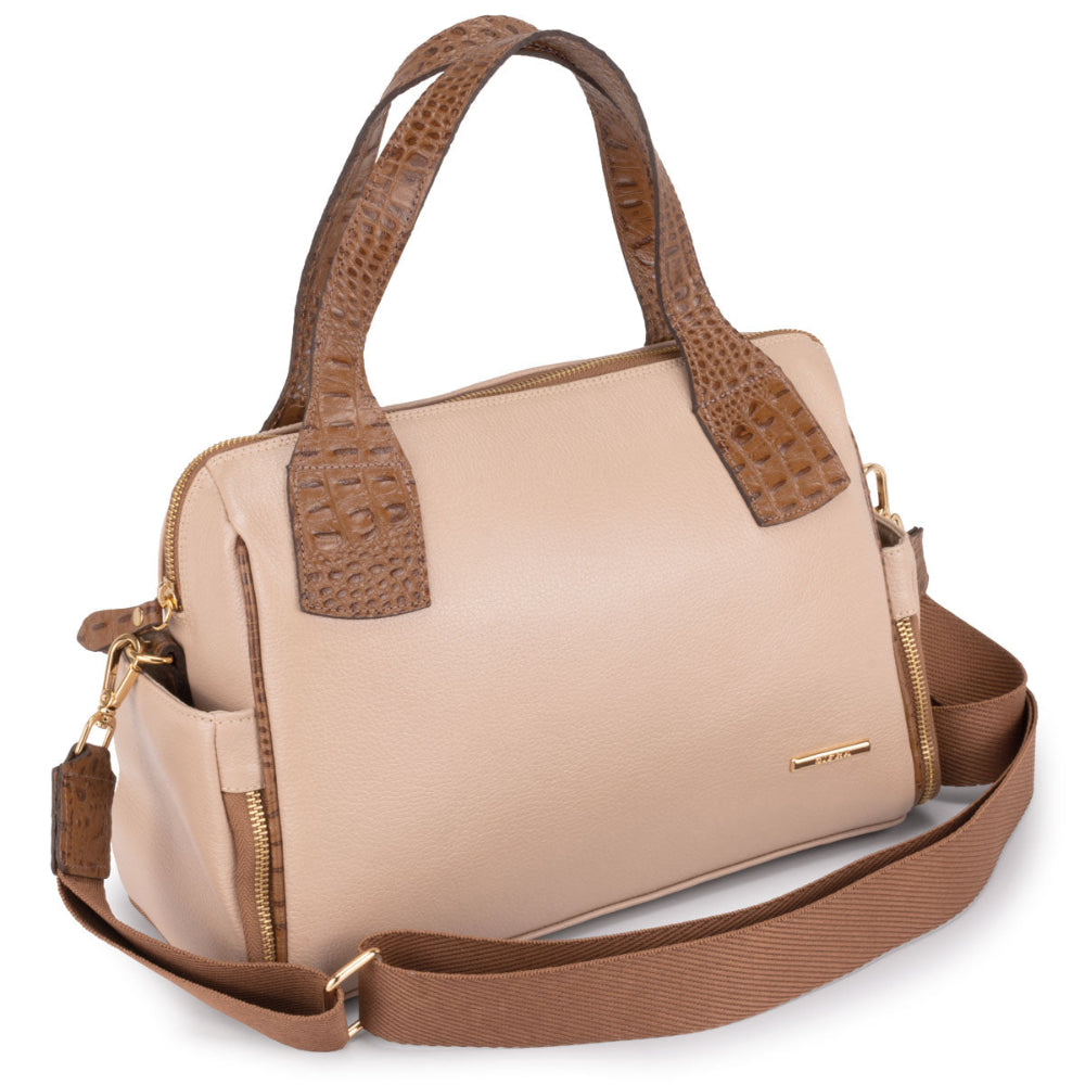 Bolsa Feminina Estruturada Couro Rose Mony