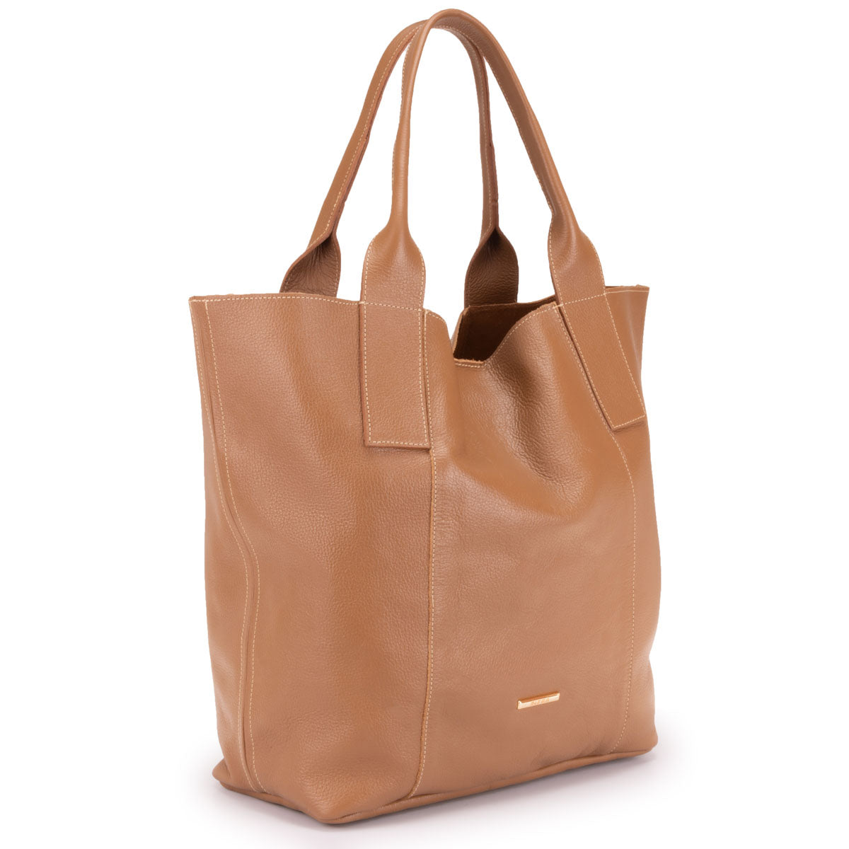 Bolsa Sacola Feminina Couro Caramelo Lola