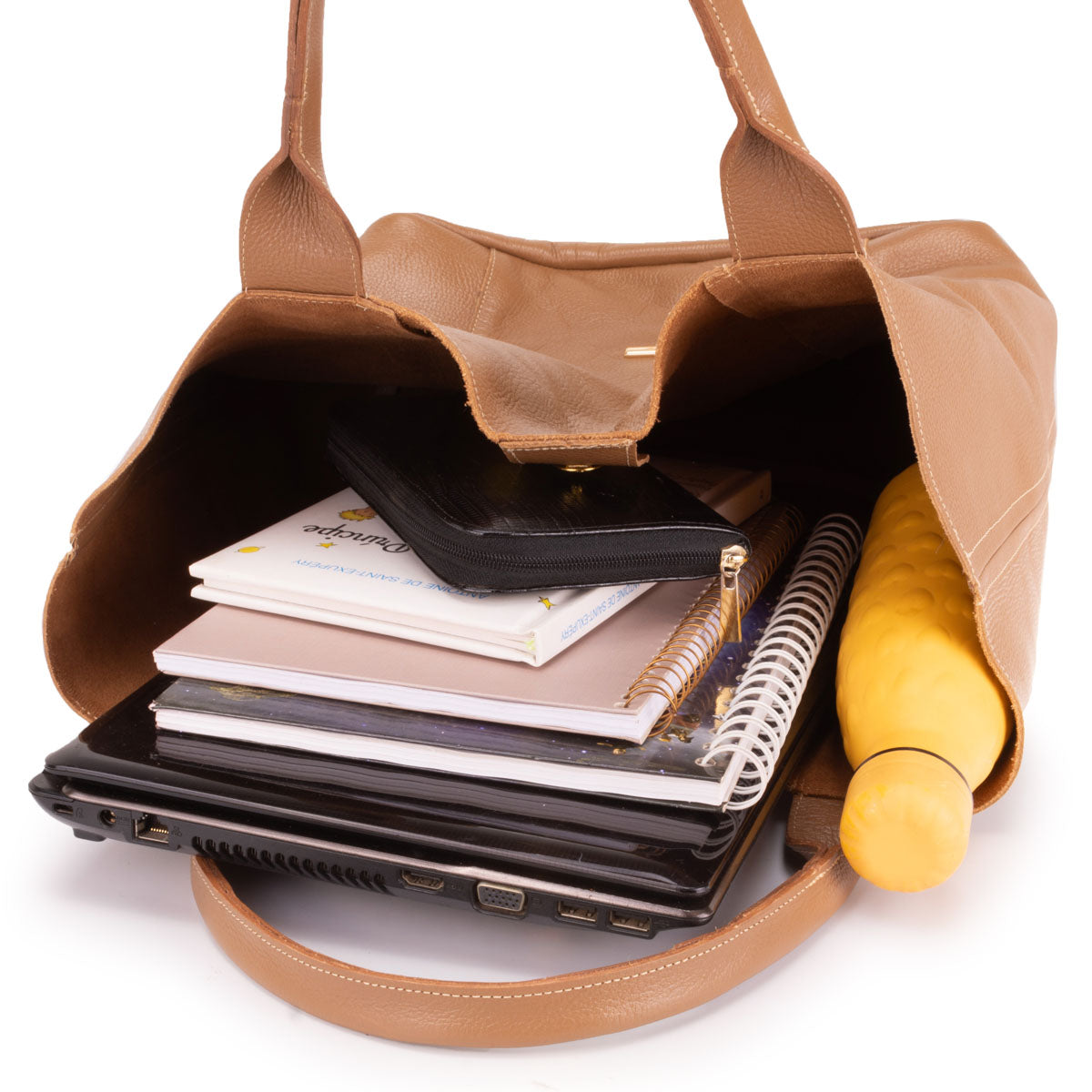 Bolsa Sacola Feminina Couro Caramelo Lola