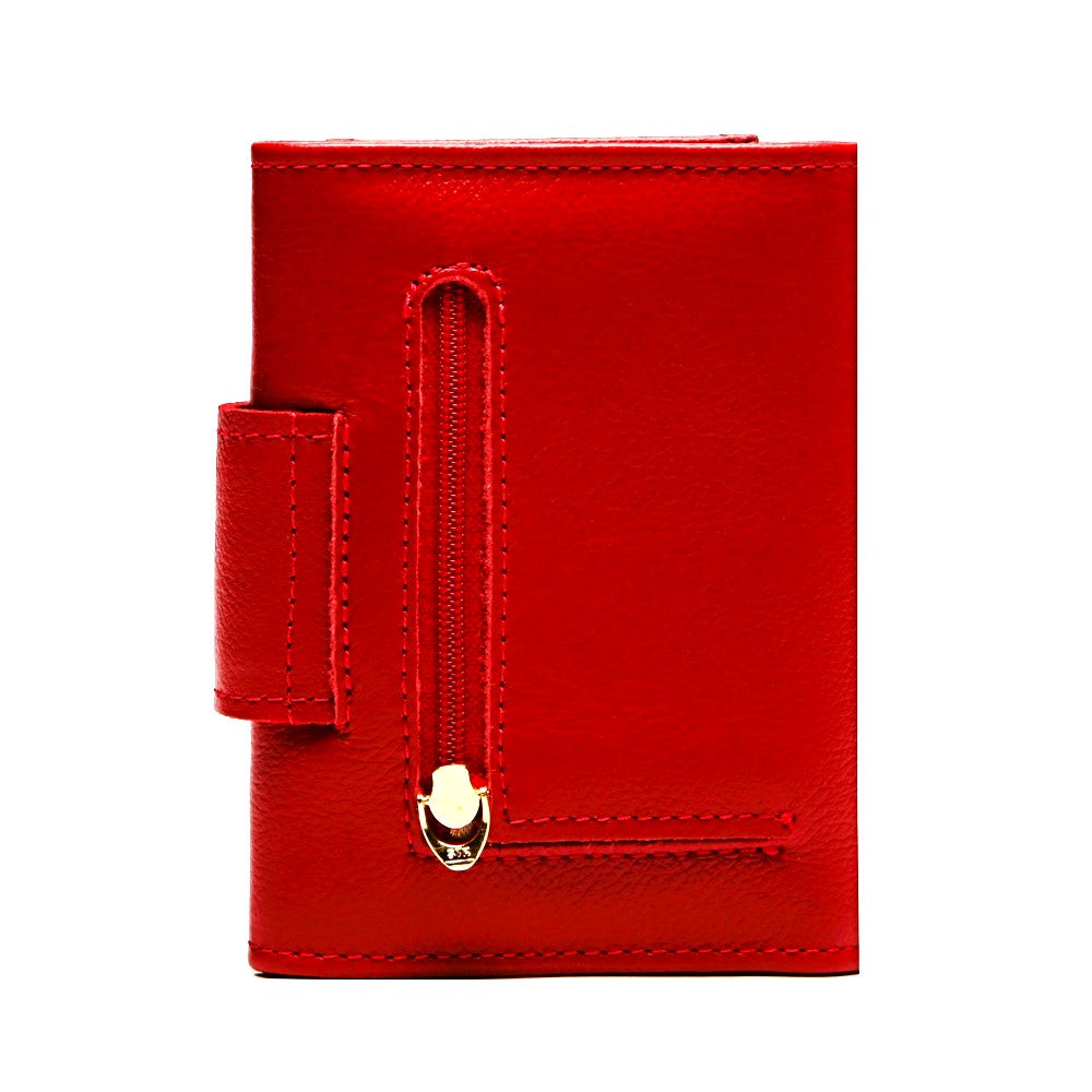 Carteira Feminina Pequena Couro Vermelho Isis
