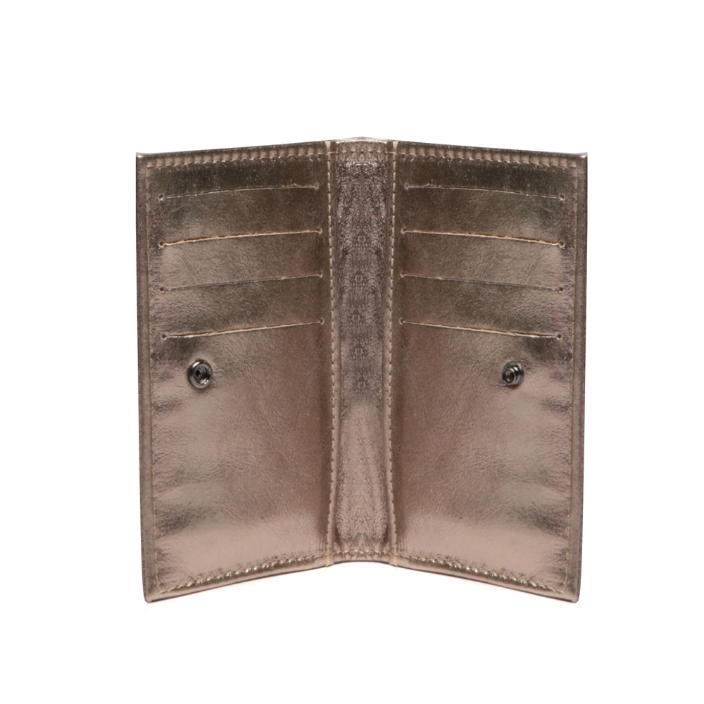 Porta Cartão Feminino Slim Couro Ouro Velho
