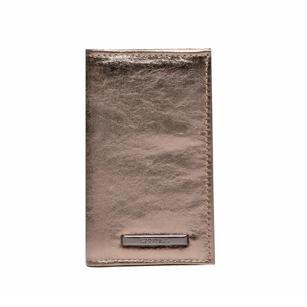 Porta Cartão Feminino Slim Couro Ouro Velho