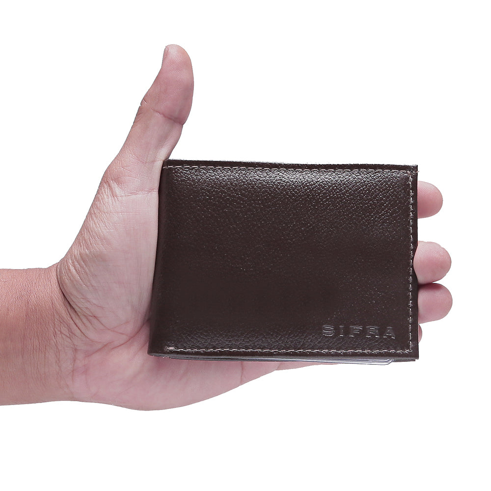 Carteira Masculina Couro Compacta Marrom