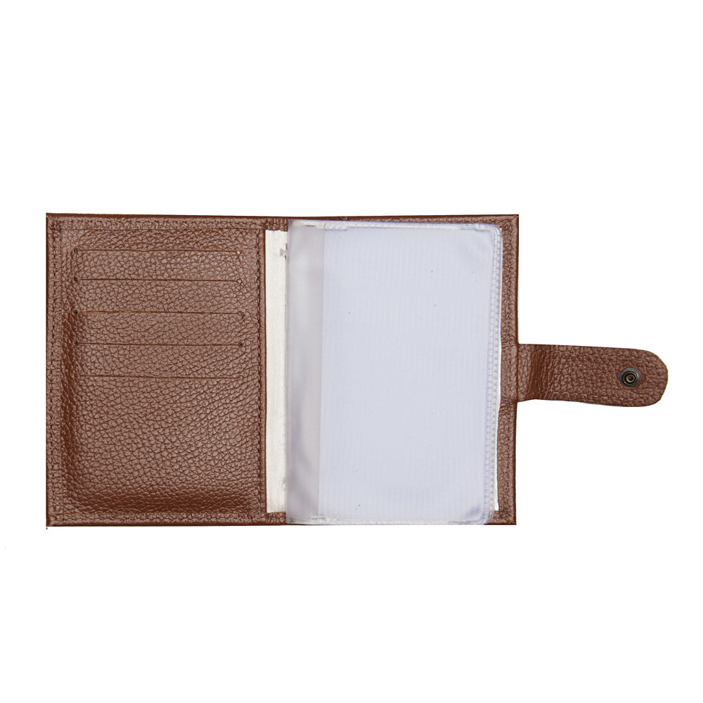 Porta Cartão e Documentos Feminino Couro Marrom