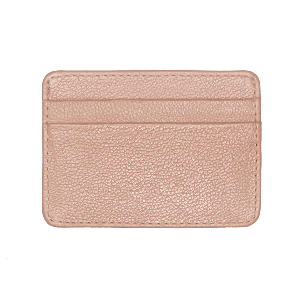 Porta Cartão Duplo Couro Rose