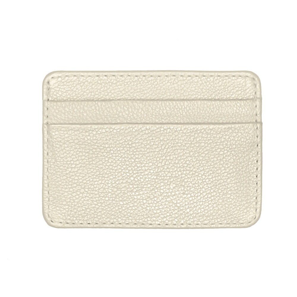 Porta Cartão Duplo Couro Off White