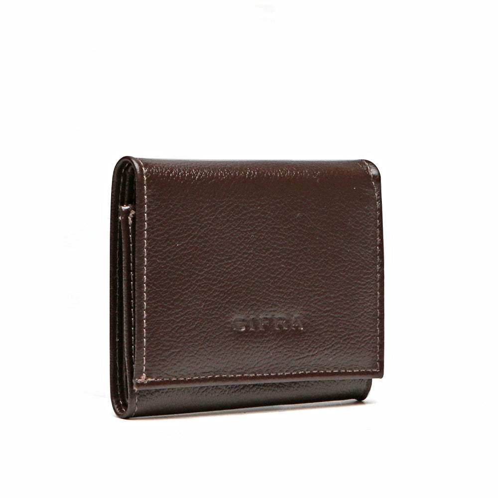 Mini Porta Cartão Feminino Couro Marrom