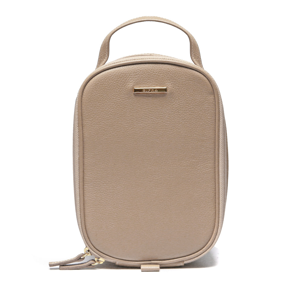 Kit Nécessaires Para Viagem Couro Nude