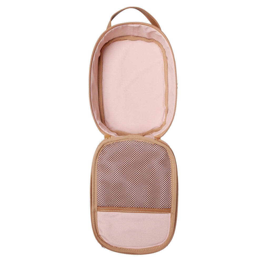 Kit Nécessaires Para Viagem Couro Caramelo