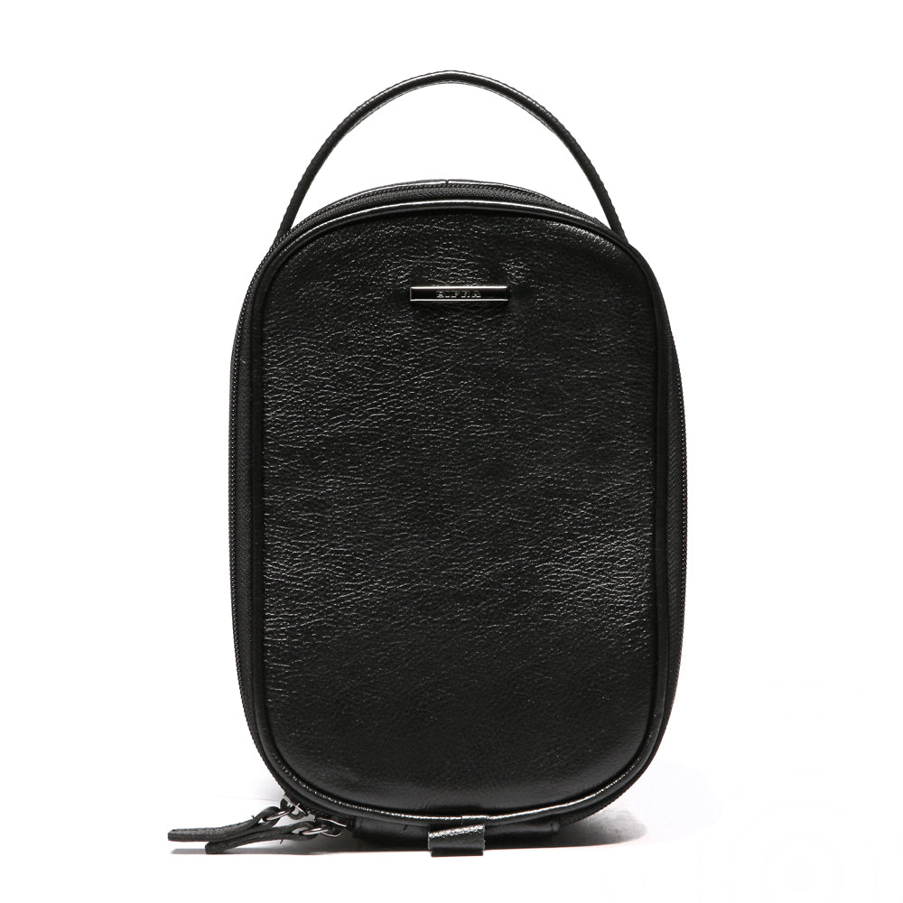 Kit Nécessaires Para Viagem Couro Preto