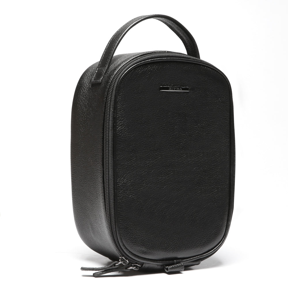 Kit Nécessaires Para Viagem Couro Preto