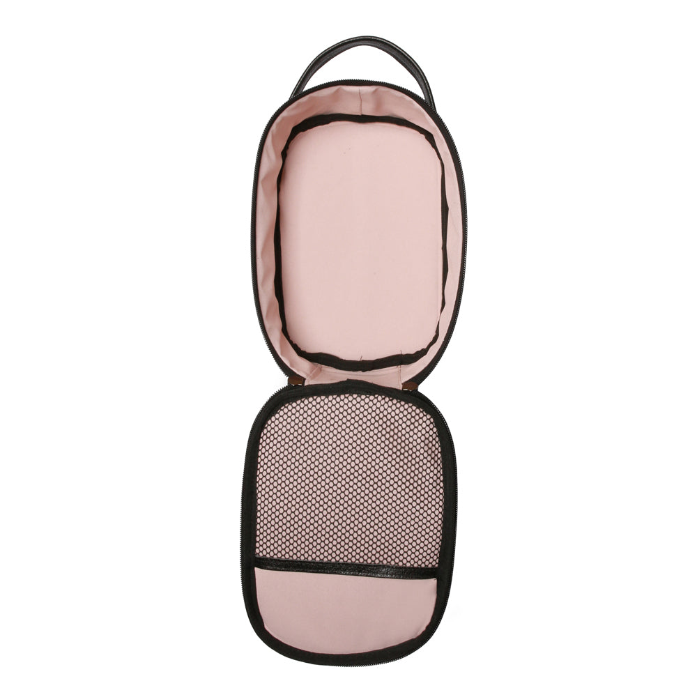 Kit Nécessaires Para Viagem Couro Preto