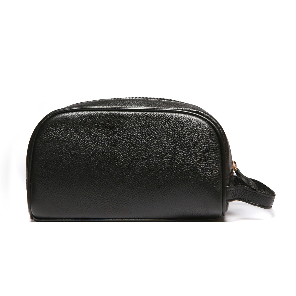 Kit Nécessaires Para Viagem Couro Preto