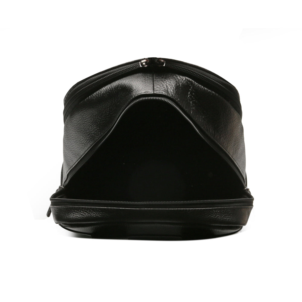 Mochila Feminina De Couro Média Preta Amy