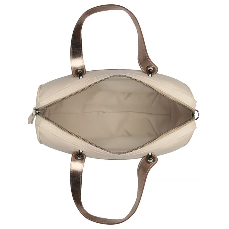 Bolsa Feminina de Ombro Couro Off White Bianca