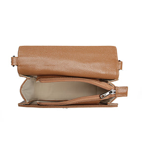 Bolsa Clutch Pequena Couro Caramelo Onix Lua