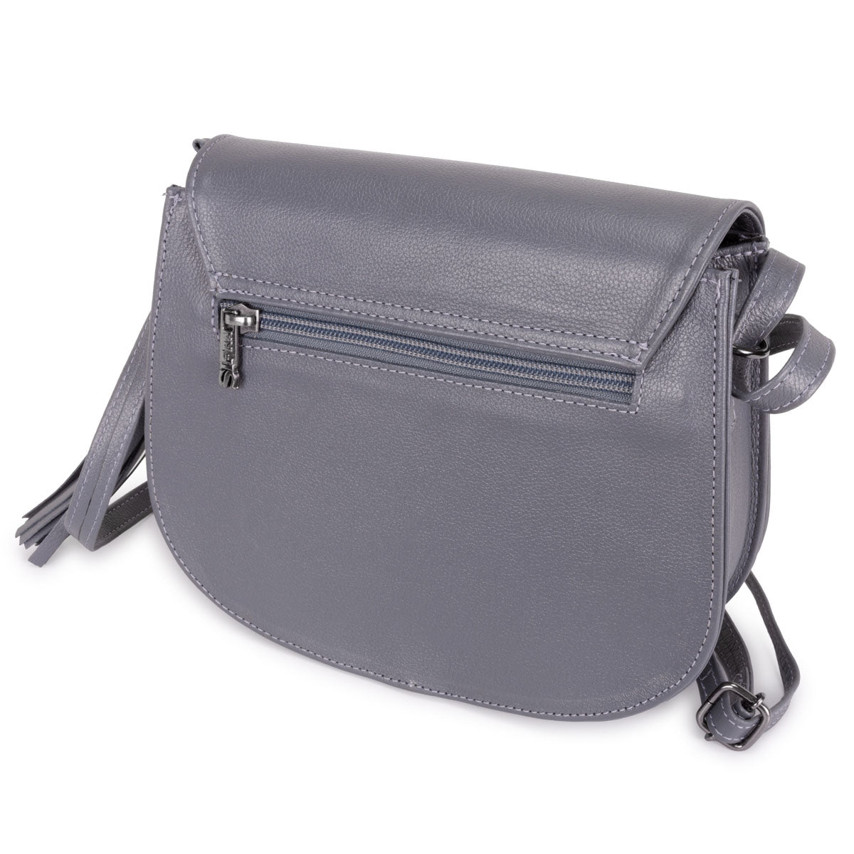 Bolsa Clutch Pequena Couro Grafite Bia