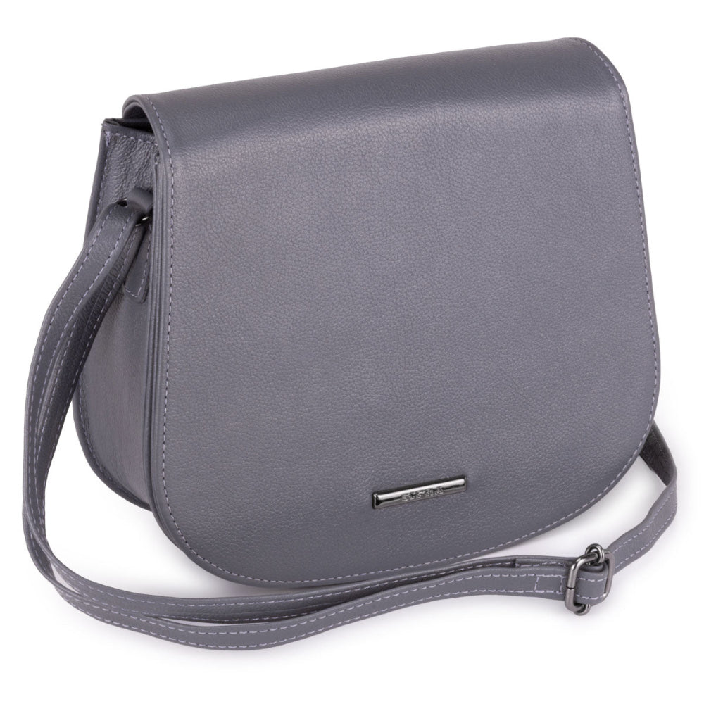 Bolsa Clutch Pequena Couro Grafite Bia