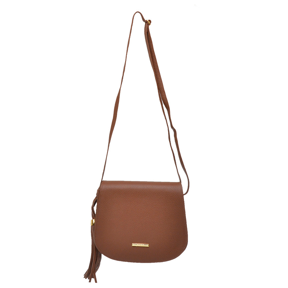 Bolsa Clutch Pequena Couro Marrom Bia