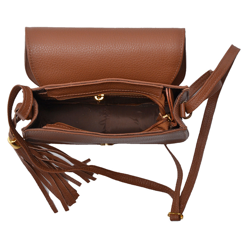 Bolsa Clutch Pequena Couro Marrom Bia