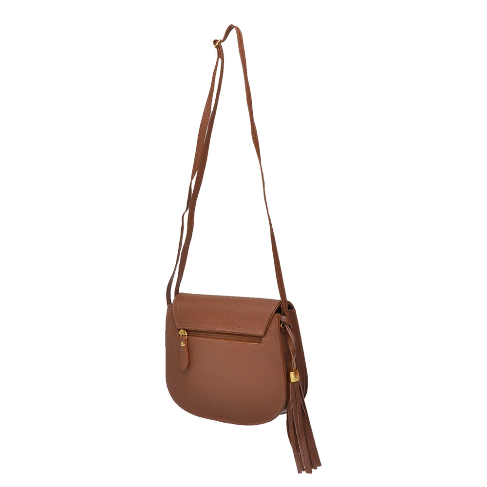 Bolsa Clutch Pequena Couro Marrom Bia