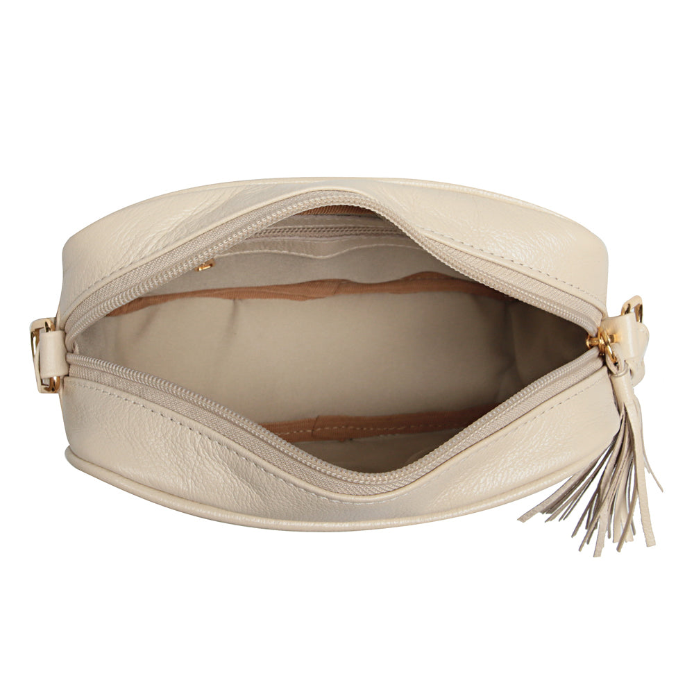 Bolsa Clutch Pequena Couro Off White Isís