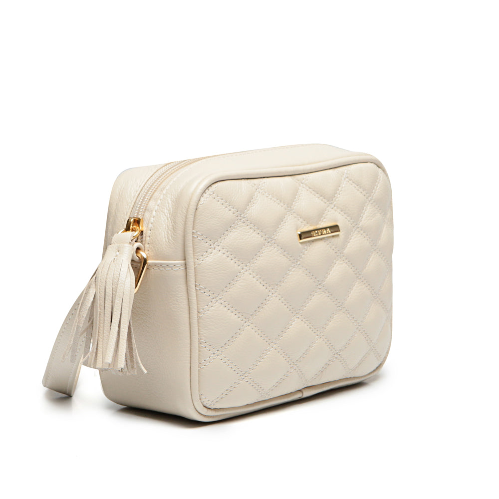 Bolsa Clutch Pequena Couro Off White Isís