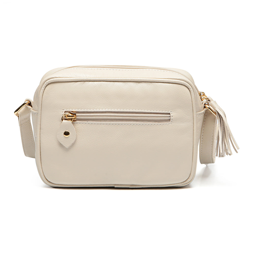 Bolsa Clutch Pequena Couro Off White Isís